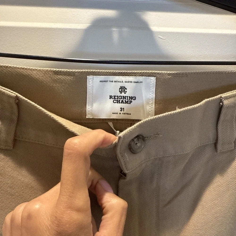 Reigning Champ Cotton Chino Ivy Pant – Vault Khaki Size 31